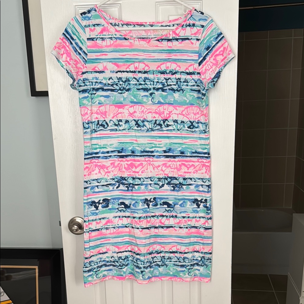 Lilly Pulitzer Marlowe Striped Short Sleeve Dress; size Medium